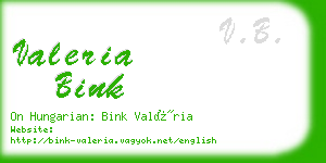 valeria bink business card